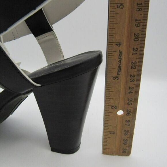 Christian Siriano for Payless Sandals Women's Sz 7 Strappy Slingback Black Heels - Picture 9 of 9